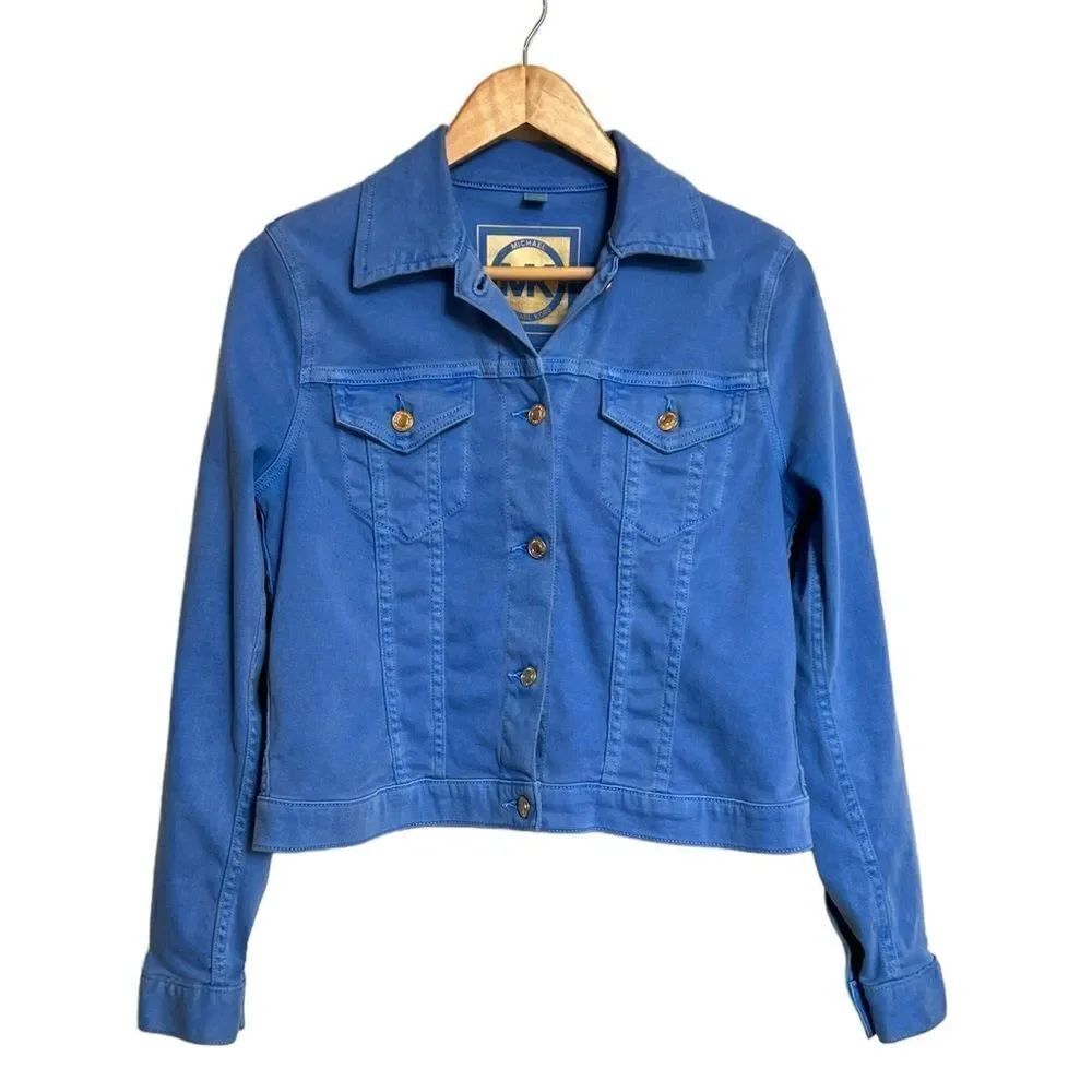 Michael Kors Oxford Blue Denim Jacket Size Medium